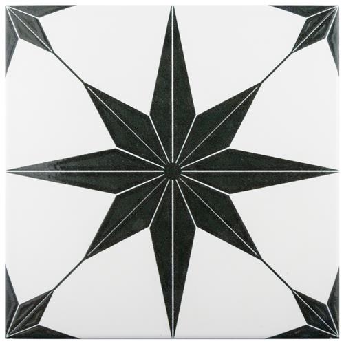 Stella Luxe Nero 9-3/4"x9-3/4" Porcelain F/W Tile