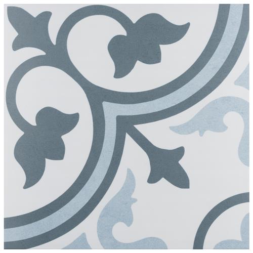 Amberes Azul 12-1/4" x 12-1/4" Ceramic Floor and Wall Tile