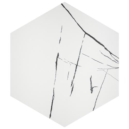 Visium Grand Hex White 17-1/8"x19-3/4" Porcelain F/W Tile