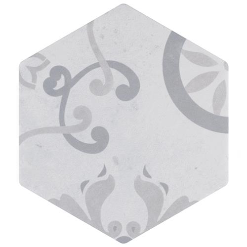 Odda Hex Decor Trium 5-7/8"x6-3/4" Porcelain F/W Tile