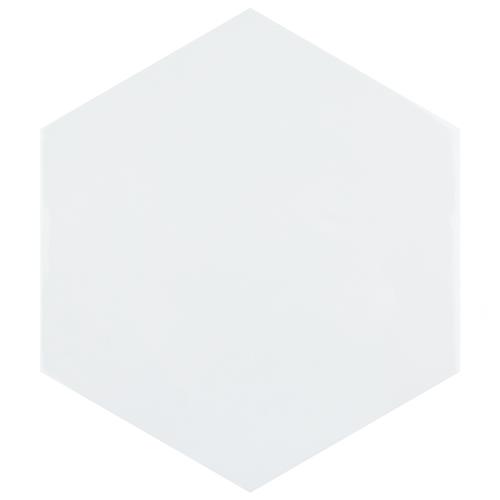 Hexatile Glossy Blanco 7"x8" Ceramic W Tile