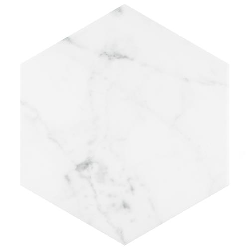 Classico Carrara Hexagon 7"x8" Porcelain F/W Tile