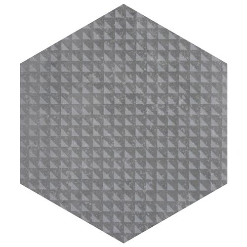 Coralstone Hex Melange Grey 10"x11-1/2" Porcelain F/W Tile