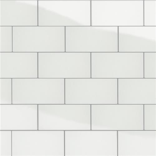 Piscina Brick Glossy Blanco 9-5/8"x19-1/2" PorcelainF/W Tile