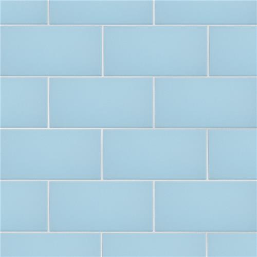 Piscina Brick Matte Light Blue 4-3/4"x9-5/8" Porce F/W Tile