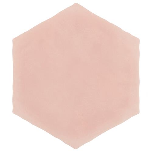 Palm Hex Pink 5-7/8" x 6-7/8" Porcelain F/W Tile