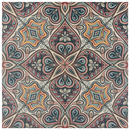 Imagine Tapestry Mandala 19-3/8"x19-3/8" Porcelain F/W Tile