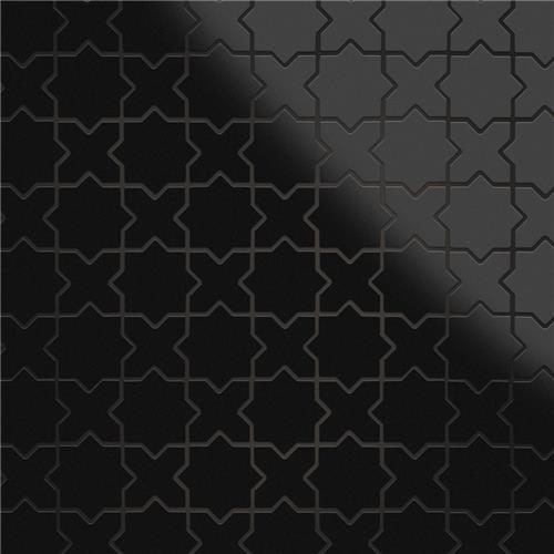 Metro 2" Star M Black w/ M Black Cross 11-7/8"x11-7/8" Por M
