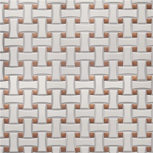 Sentier des Cotto Dot w/ White Dog Bone Bsktwv Porcelain Mos