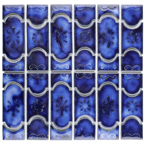 Montego Sapphire 12"x12-1/2" Porcelain Mosaic