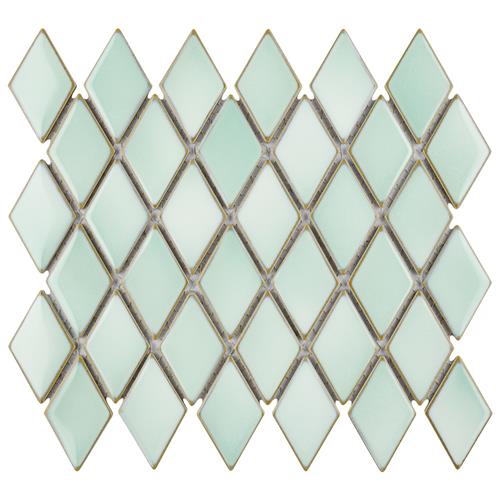 Hudson Kite Pistachio 10-1/8"x11-3/4" Porcelain Mosaic