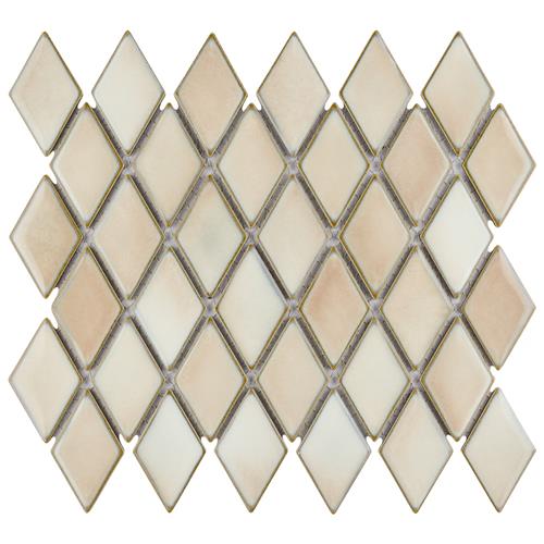 Hudson Kite Truffle 11-3/4" x 10-1/4" Porcelain Mosaic