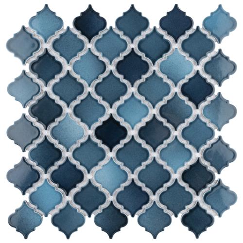 Hudson Tangier Glacier 12-3/8"x12-3/8" Porcelain Mosaic