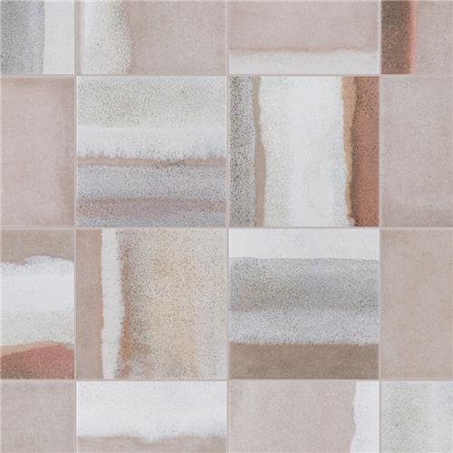 Matter Canvas Taupe Red 6"x6" Porcelain F/W Tile