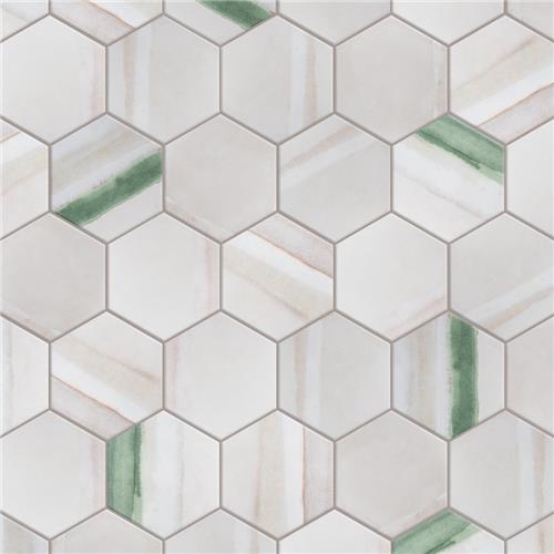 Matter Canvas Hex Bone Green 7-7/8"x9" Porcelain F/W Tile