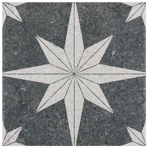 Compass Star Lava Stone 8"x8" Porcelain F/W Tile