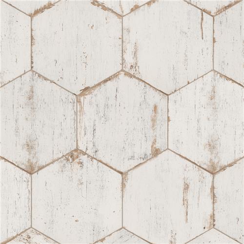 Retro Hex Blanc 14-1/8"x16-1/4" Porcelain F/W Tile