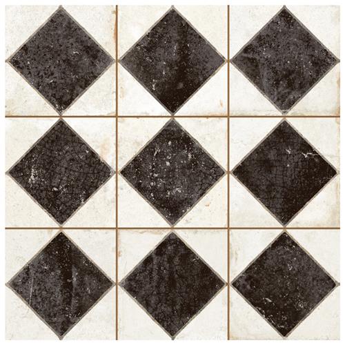 Kings Arles Black 13"x13" Ceramic F/W Tile