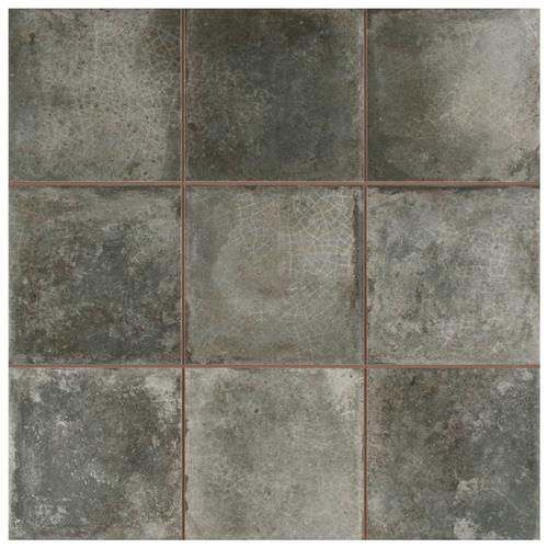 Kings Etna Nero 13-1/8"x13-1/8" Ceramic Floor/Wall Tile