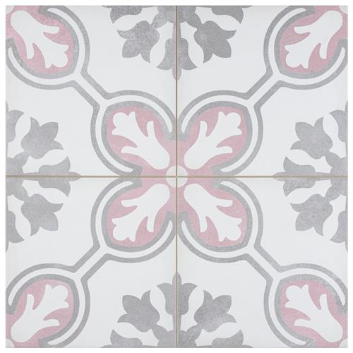 Amberley Orchid Pink 17-3/4" x 17-3/4" Porcelain F/W Tile