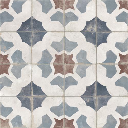 Kings Farfalla Blue 17-5/8"x 17-5/8" Ceramic Floor/Wall Tile