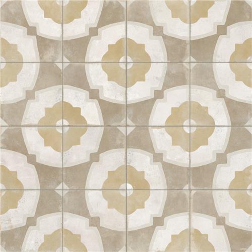 Kings Farfalla Mustard 17-5/8"x 17-5/8" Ceramic Floor/Wall T