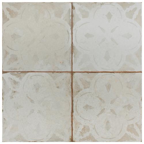 Kings Aurora White 17-5/8"x17-5/8" Ceramic Floor/Wall Tile