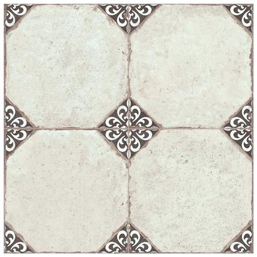 Kings Field Black 17-3/4"x17-3/4" Porcelain F/W Tile