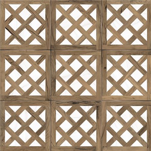 Kings Forest Lattice Calacatta Mix 17-5/8"x17-5/8" C F/W T