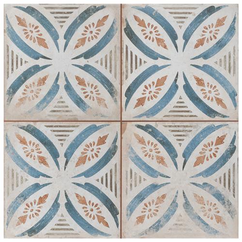 Kings Root Petal 17-5/8"x17-5/8" Ceramic F/W Tile