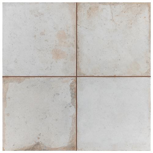 Kings Root Distressed White 17-5/8"x17-5/8" Ceramic F/W Tile