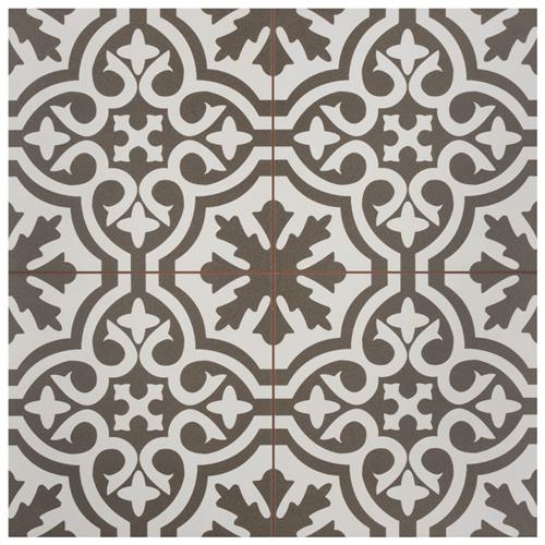 Berkeley Charcoal Brown 17-5/8"x17-5/8" Ceramic F/W Tile