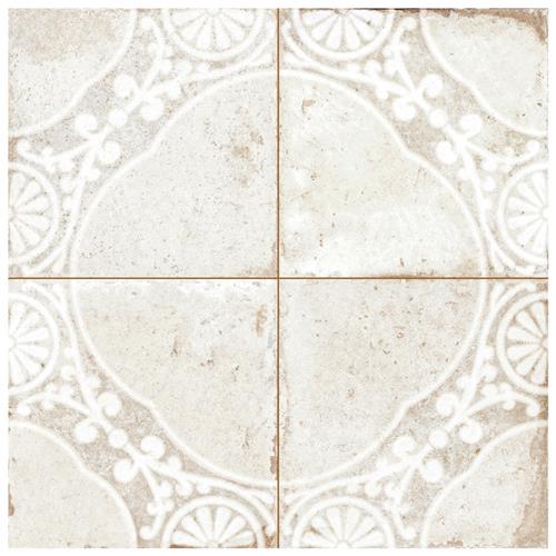 Kings Jaipur White 17-5/8"x17-5/8" Ceramic F/W Tile