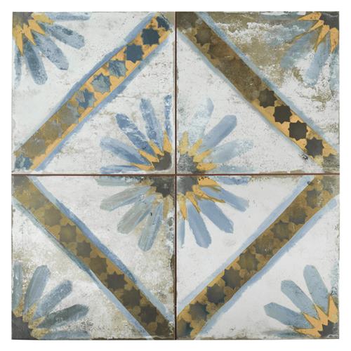 Kings Marrakech Blue 17-5/8"x17-5/8" Ceramic F/W Tile