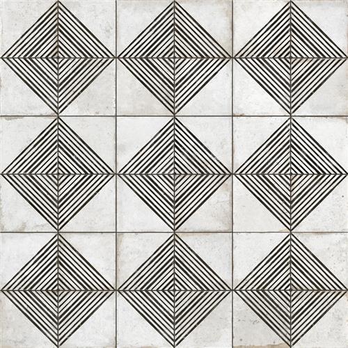 Kings Rombos Nero 17-5/8"x17-5/8" Ceramic F/W Tile