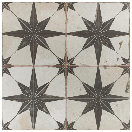 Kings Star Nero 17-5/8"x17-5/8" Ceramic F/W Tile