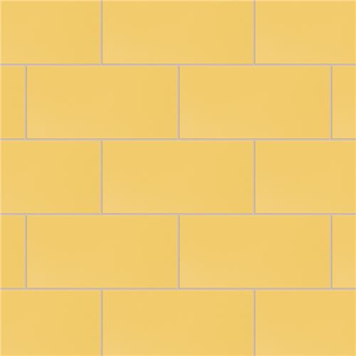Projectos Sunflower Yellow 3-7/8" x 7-3/4" Ceramic F/W Tile