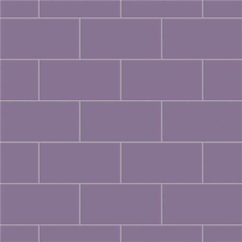 Projectos Violet Purple 3-7/8" x 7-3/4" Ceramic F/W Tile