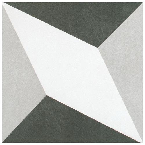 Twenties Diamond 7-3/4"x7-3/4" Ceramic F/W Tile