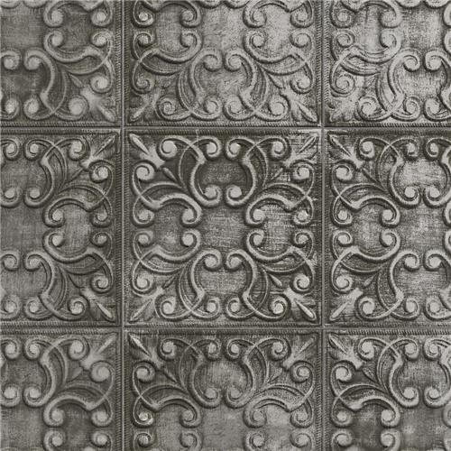Victorian Tin Iron 17-3/8"x17-3/8" Porcelain Wall Tile