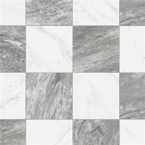 Marbilia Chess Bardiglio 17-3/8"x17-3/8" Porcelain F/W Tile