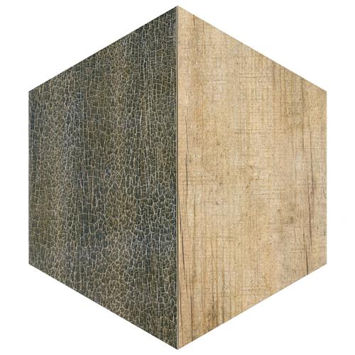 Trapez Hex Wood Oak 11"x13" Porcelain F/W Tile