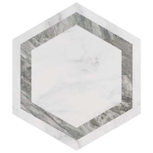 BioTech Venato Hex Deco Grey 11"x13" Porcelain F/W Tile