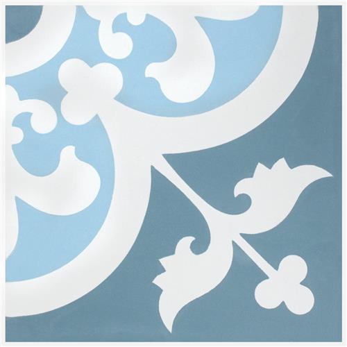 Cemento Empress Ocean 7-7/8"x7-7/8" Cem Handmade F/W Tile