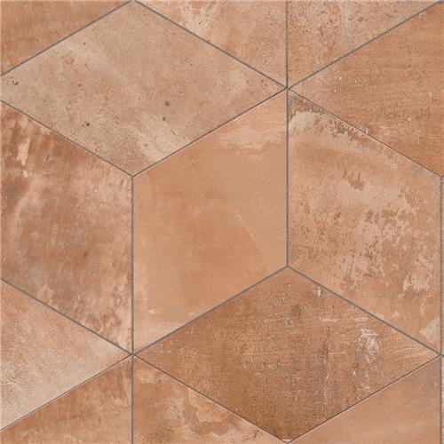 Argillos Hex Rhomboid Teja 20-1/2"x23-5/8" PorcelainF/W Tile