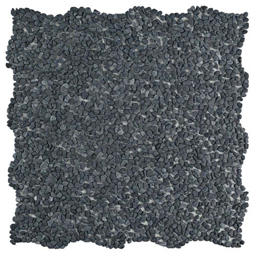 Pebblini Mini 711 Graphite 12-1/4"x12-1/4" Pebble Stone Mos