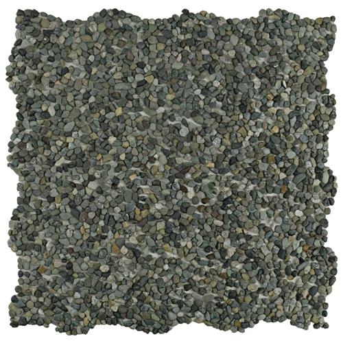 Pebblini Mini 704 Olive 12-1/4"x12-1/4" Pebble Stone Mos