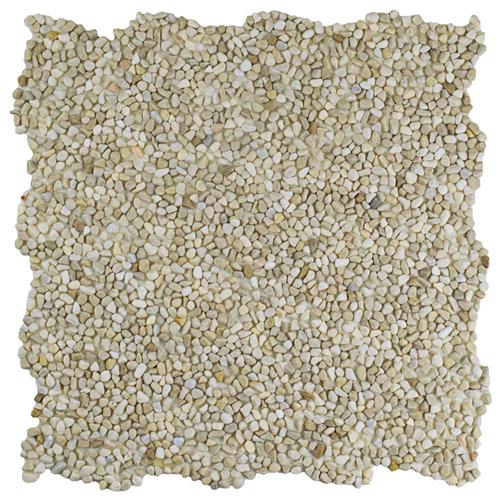 Pebblini Mini 702 Sandstone 12-1/4"x12-1/4" Pebble Stone Mos