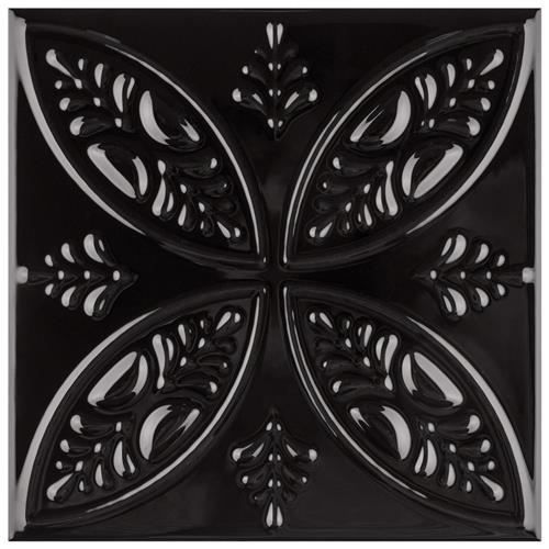 Trend Black 8" x 8" Ceramic Wall Tile