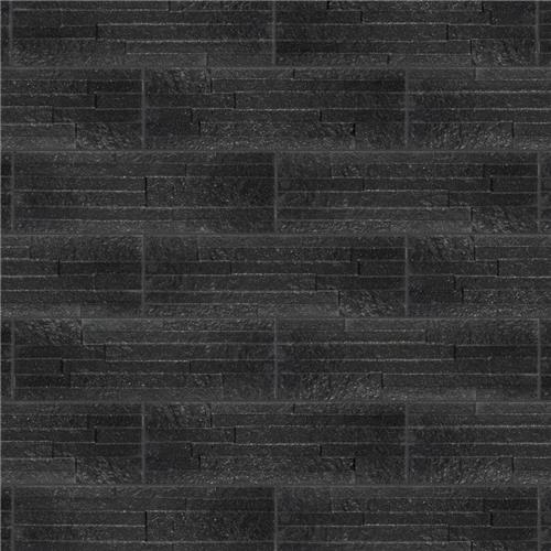 Tikal Black 6-1/2"x20-3/8" Ceramic Wall Tile